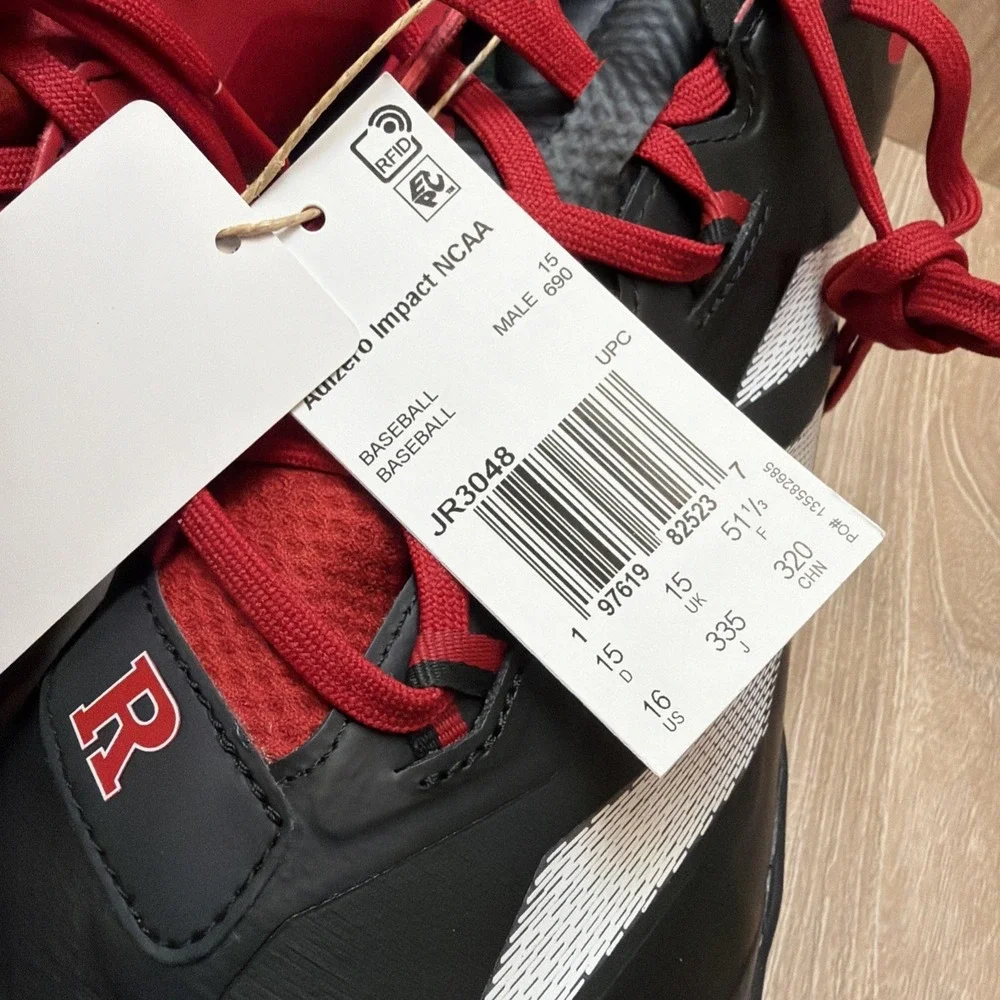 Adidas Adizero Impact PE Rutgers Baseball Cleats Men's Size 16 JR3048 Rare
